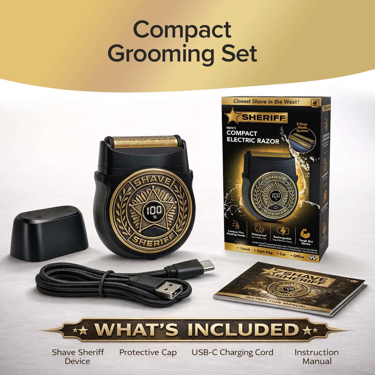 Electric Razor for Men, As Seen On TV, Portable & Compact, Dual Action Titanium Blades, Waterproof, Close Shave - Image 8